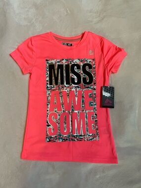 RBX Neon Pink Girls' 'Miss Awesome' Graphic Tee